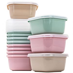 QILZO Lot de 12 R&eacute;cipients en plastique 300 ml R&eacute;cipients pour aliments sans BPA Bo&icirc;te adapt&eacute;e au micro-ondes et au lave-vaisselle, cong&eacute;lateur (Highill Shop, neuf)