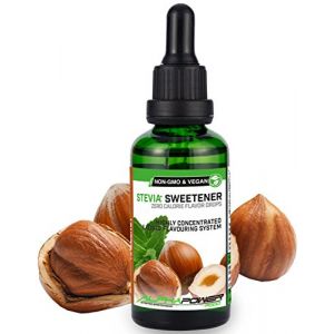 ALPHAPOWER FOOD Stévia Gouttes de noisette - arôme alimentaire naturel I Édulcorant Liquide - très concentré 1 x 50 ml. flavour Stevia drops, Flavdrops (ALPHAPOWER FOOD, neuf)