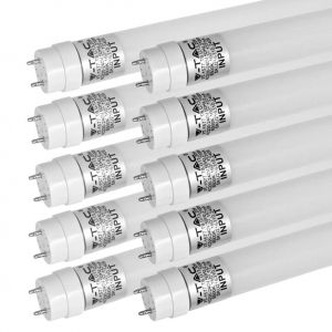ZONE LED SET - Tube LED 60 cm, blanc neutre (4000 K), 850 lumens, T8, G13-9W (remplace 18W), avec démarreur, tube LED néon, lampe fluorescente, pack de 10 (ZONE LED, neuf)