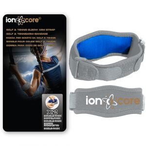 ionocore Coudiere Tendinite x2 - Soulage La Douleur Du Tennis Elbow - Coudiere Epicondylite Homme et Femme - Soutien Et Confort Tendinite Coude - Attelle Coude - Bracelet Epicondylite Bande (Coresteady, neuf)