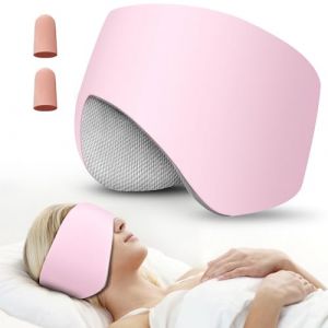 Masque de sommeil, masque pour les yeux pour dormir avec tête réglable, cache-oreilles pour homme et femme, masque d'oreille et bandeau pour les yeux, masque d'oreille et bandeau pour les yeux, (玖月丫, neuf)
