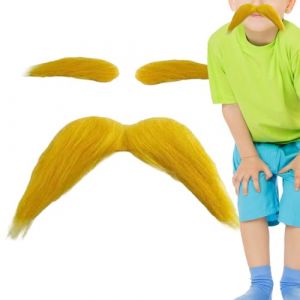 Moustache Orange - Moustache Et Sourcils Jaunes, Moustache Et Sourcils Orange Avec Double Face | Moustaches Blondes L&eacute;g&egrave;res Pour Les Feux De Camp De Voyage, Sc&egrave;nes De F&ecirc;te (qihongHaostore, neuf)