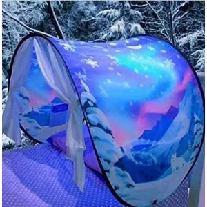 Tentes de lit Fantasy Fun pliable Pop up Outdoor Indoor Dream Twin Size pour garçons et filles, Tentes de jeu pour enfants, Cadeaux de Noël et d'anniversaire (Pays des merveilles) (XDMTradingLTD, neuf)