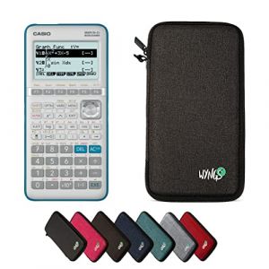 Casio Graph 35+E II avec Housse de Protection WYNGS Incluse Gris Foncé - Calculatrice Graphique - Pack de Base (CALCUSO, neuf)