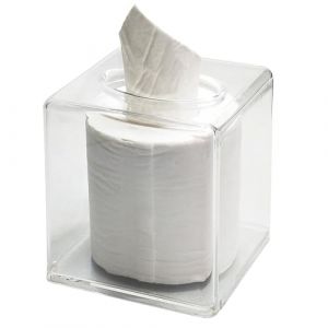 Grande boîte à mouchoirs carrée en acrylique transparent pour salle de bain, cuisine et voitures (GRACECOTTEU, neuf)