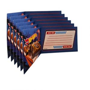 BeenSmile, Hot Wheels, Carte Invitation Anniversaire pour Garçons et Filles, Carte Invitation Anniversaire Enfant, Invite tes Amis à ta Fête la plus Amusante, 6U (FMC-Store, neuf)