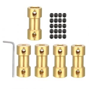 SHINEOFI Kit de Raccords en Laiton pour Mod&egrave;les R&eacute;duits, Accouplement D'arbre Moteur Rigide Vis, Conversion Diam&egrave;tres 2 &agrave; 5 Mm, Accessoires pour Maquettes de Bateaux, Voitures et Avions, (LeMusi, neuf)