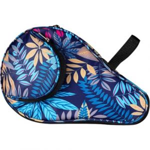 Muteitt Housse de Protection pour Raquette de Tennis de Table, Sac de Transport pour Raquette de ping-Pong, Housse Portable pour Raquette de ping-Pong avec Poche de Rangement pour balles (Secret Dream, neuf)