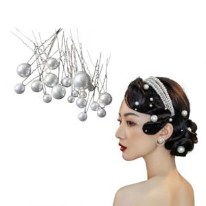 Dinghaole 18 pcs épingle à cheveux perle épingle à cheveux mariage épingle à cheveux en forme de U épingle à cheveux performance coiffure embellissement Hanfu cheveux bijoux vintage (BOHAO STORE, neuf)