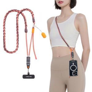 PGYTECH LinkGo Sangle de Photographie pour Téléphone, Version tressée, Sangle Réglable, pour iPhone, Android et la Plupart des Smartphones, Rose Corail (PGYTECH-Direct, neuf)