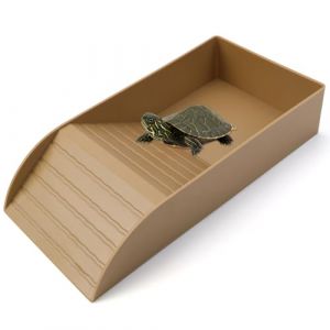 KXVXXV Bac &agrave; eau pour tortues, avec rampe d'escalade, 30,5 x 14,9 x 6 cm, pour petites tortues, accessoires pour r&eacute;servoir de reptiles, accessoire pour cage d'aquarium pour reptiles et amphibiens (KXVXXV, neuf)