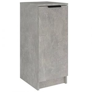 vidaXL Armoire &agrave; Chaussures &Eacute;tag&egrave;re Organiseur de Chaussures Meuble d'Entr&eacute;e Meuble de Rangement Int&eacute;rieur Gris B&eacute;ton 30x35x70 cm Bois d'Ing&eacute;nierie (shop.nova, neuf)