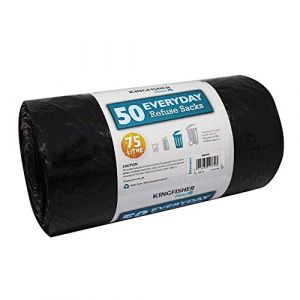 Kingfisher 50 Poubelle Sacs Poubelle 75 litre Sacs de taille (Garden_Mile, neuf)