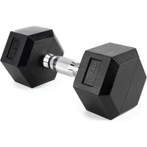 TREXO Haltères Hexagonaux 7,5 kg en fonte caoutchoutée durable Alteres Musculationà la maison Halteres avec poignée ergonomique Fitness, Gymnastique Musculaire 1x Haltère (Sportano, neuf)
