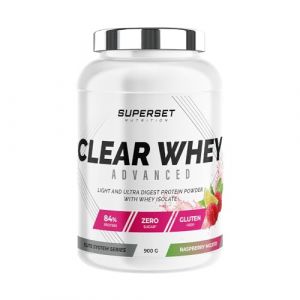 Superset Nutrition | 100% Clear Whey Advanced (900g) | Clear whey | Isolat de lactos&eacute;rum au go&ucirc;t intens&eacute;ment fruit&eacute; ! - Raspberry Mojito (FITADIUM, neuf)