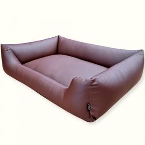 4L Textil Panier pour Chien en Similicuir lit pour Petits Chiens Canap&eacute; lit Chien Facile &agrave; Nettoyer(Marron,100x70 cm) (4L TEXTIL, neuf)