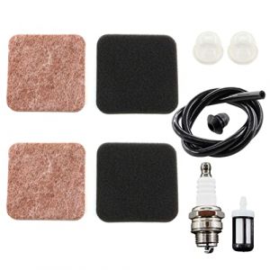 MCHNIC 4137 124 1500 4137 124 2800 Kit de réparation de passe-fils pour Stihl FC85 FS75 FS80 FS85 HS75 HS80 FS85R HL75K HS85 Tondeuses Pré air Filtre amorce Ampoule Carburant Filtre Bougie d'allumage (Rumel, neuf)