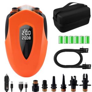Pompe Électrique Sup Paddle Board Pompe - 12000mAh Pompe à air Électrique Sup avec Batterie, Pompe à Air Rechargeable à Double Étage avec Arrêt Automatique pour Paddleboard, Wing Foil et Tente (BOFISH LIMITED, neuf)