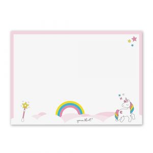 younikat Sous-main avec motif de licorne et arc-en-ciel en DIN A3 I rose blanc I en papier détachable I pour petites et grandes filles I dv105 (easydruck24, neuf)