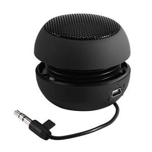 Ejoyous Mini Haut-Parleurs Portable avec 3.5mm Audio, Mini Speaker Aux Input avec Batterie Int&eacute;gr&eacute;e pour T&eacute;l&eacute;phone MP3 PC, Haut-parleurs Rechargeables Enfichables (Noir) (Liusing, neuf)