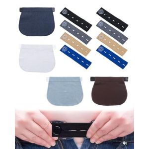 HUVZOR 12 Pi&egrave;ces femme enceinte,Extenseur Pantalon Ajustables pour Femmes Enceintes Extensions de Bouton Pantalon &eacute;lastique de Maternit&eacute; Extension de Ceinture R&eacute;glable pour Hommes Jeans Pantalons (Volumetech OU, neuf)
