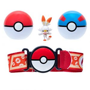 Pokémon – Clip 'N' Go Poke Ball Ceinture (Poké Ball, Great Ball et Scorbunny) W12 (livre en liberté, neuf)