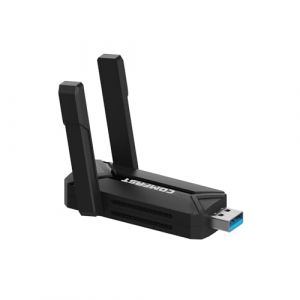 Cl&eacute; WiFi 7 Adapteur Puissante BE6500 par MMOBIEL &ndash; Tri-Bande (6/5/2.4GHz) 6452 Mbps USB 3.0 WiFi avec Antenne Externe, WPA3, 4K-QAM, Plug & Play - pour Windows 11/10/Mac/Linux PC & Laptop Portable (Menko Telekom, neuf)