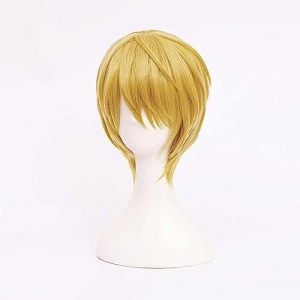 NEZIH Perruque Cosplay,Perruque De Cosplay Hunter X Hunter Kurapika, Short Blonde Perruque, avec Filet De Cheveux Gratuit, Halloween Costume Cosplay, pour F&ecirc;te Carnaval No&euml;l Accessoires (feihanshangmaoUKshop, neuf)