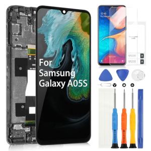 Écran LCD pour Samsung Galaxy A05s LCD Display pour Galaxy A05s SM-A057G SM-A057F SM-A057M Remplacement de l'écran tactile Digitazer Assembly Remplacement avec réparation Kit(6,7", noir avec cadre) (Little Wasp, neuf)