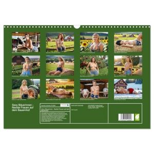 Paysannes sexy - Femmes nues &agrave; la ferme, Version fran&ccedil;aise (Calendrier mural 2026 DIN A3 portrait), Calendrier CALVENDO mensuel (Home & Play, neuf)