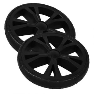 NUOBESTY Lot de 2 Roues de Rechange Silencieuses Grosse Taille en Plastique pour Chariot Pliable de Supermarch&eacute; Roues Arri&egrave;re Robustes &agrave; Capacit&eacute; &Eacute;lev&eacute;e pour Franchissement D&rsquo;Escaliers et (Camplos, neuf)