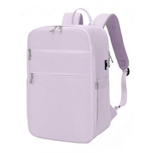 RuoSien Baggage Cabine 40x20x25 pour Ryanair Sac à Dos Voyage Cabine Avion Bagages Cabine Le Siège Bagages Sac Antivol Sac Humide Femme Homme (Violet clair) (Ruosien-EU, neuf)