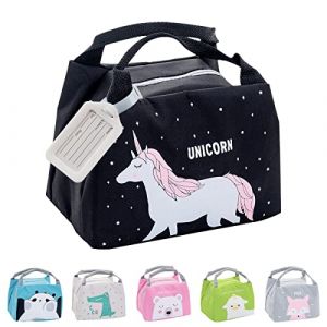 Hillylolly Sac Isotherme Repas Enfant Fille, Sac &agrave; Lunch Isol&eacute;, Panier Repas Enfant, Mini Sac Isotherme Repas, Sac Lunch Femme Multipurpose, pour le Transport de Nourriture (Licorne) (MINGSWL, neuf)