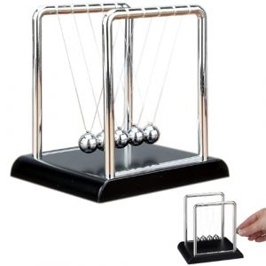 Pendule de Science,Newton Pendule,Balancier Newton,Berceau de Newton à 5 Billes,Science Physique Jouet pour Enfants Adultes Bureau Maison Physique Décoration Amusant Jouet Cadeau (JOPPR, neuf)