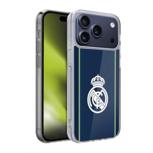 Head Case Designs sous Licence Officielle Real Madrid CF Bleu Fonc&eacute; Badge Coque en Gel [Protection de Qualit&eacute; Militaire] Compatible avec Apple iPhone 17 Pro Et Compatible avec MagSafe (eCell, neuf)