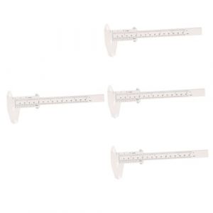 Didiseaon 4 Pièces Règle De Tatouage Des Sourcils Étriers à Sourcils Pieds à Coulisse Portables Règle Coulissante Calibres De Mesure Étriers De Poche Règle De Sourcil Plastique Blanche (Merkowski, neuf)