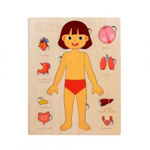 Livre sur Le Corps Humain pour 1-3 Ans,Puzzle &Eacute;ducatif Corps Humain en Bois | Jouet &Eacute;ducatif Pr&eacute;coce pour &Eacute;tudiants &Eacute;cole Jeu Voyage Gar&ccedil;ons Filles (deidueh, neuf)