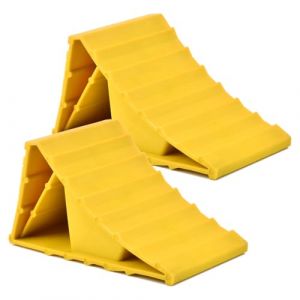 TMBMLPP 2 Pièces Bloc Anti-DéRapant, Cale de Roue, Cales de Roue, Cale de Roue Voiture, Cale Roue Voiture, pour Caravane, Camping-Car, Voiture, Moto – Jaune (HYTRADEEU, neuf)