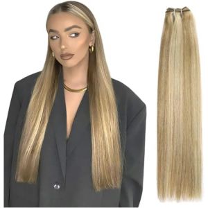 Tissage en lot de cheveux humains raides, extensions de cheveux à rapport élevé de 14 à 28 pouces, 100 g/pièce (taille : 3 pièces/lot, couleur : #613_22 pouces) - 1 pièce/lot - P18-60_26 pouces (yichangshikaiyisishangmaoyouxiangongsi, neuf)