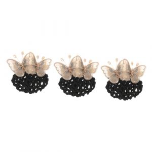 COLLBATH 3 Pièces Filet à Cheveux Pince à Chignon Pinces à Cheveux Chignon Résille Filets à Cheveux Pour Cuisiner Porte-chignon Couverture De Chignon De Cheveux Chignon Net Broderie Juansha (Murdoffi, neuf)