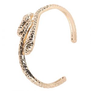 DEARMAMY Bracelet Serpent Pour Femme Bracelet Manchette Tendance Bijoux Serpent Bracelet Esthétique Bracelet Pour Femme Bracelet Serpent Bijoux De Poignet Bracelet En Alliage Doré (Telinei, neuf)