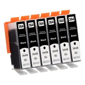Yowell 6X 364XL Noir Cartouches d'encre Compatible avec HP 364 364 XL pour Photosmart 5520 5510 5520 5524 5524 6520 5515 7520 Deskjet 3520 Officejet 4620 4622 (YOYYowell, neuf)