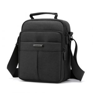 ANPTER Sacs Bandoulière Homme Sacoche Mode Sac &agrave; Bandouli&egrave;re Crossbody Bag Shoulder Pochettes Sacs &agrave; Main Voyage Cartable Besace Sacs Port&eacute;s &eacute;paule (Noir sacoche homme) (ANPTER, neuf)