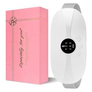 Kissleaf Ceinture Chauffante Regle Douloureuse,Patch Chauffant Regles Douloureuses,USB Rechargeable Ceinture Menstruelle Chauffante,3 Niveaux Chaleur 3 Modes Ceinture Chauffante Ventre (Blanc) (XIN YU Direct, neuf)