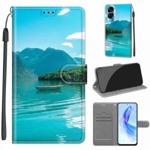 Coque pour Honor 90 Lite 5G / Honor X50i 5G, Housse Etui Portefeuille Cuir Multifonction, Fermeture Magn&eacute;tique &agrave; Clapet Anti-Choc Compatible avec Coque Honor 90 Lite Book - Bateau (KENHONER, neuf)