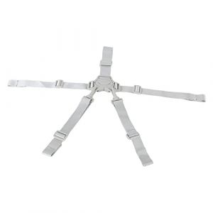 Sangles de Chaise Haute R&eacute;glables, Ceinture de Harnais &agrave; 5 Points, Ceintures de S&eacute;curit&eacute; pour Chaise Haute, Harnais de Poussette pour Enfants, Remplacement de Ceinture Rotative(Gris) (Tideter, neuf)