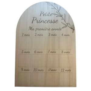 G&eacute;n&eacute;rique Cadre Photo en Bois Ma Premi&egrave;re Ann&eacute;e pour B&eacute;b&eacute; personnalis&eacute; &ndash; Id&eacute;e cadeau naissance, bapt&ecirc;me, no&euml;l, anniversaire pour b&eacute;b&eacute;. (JoursJolis, neuf)