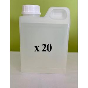 Sotralentz Bidon 1 Litre Blanc Opaque avec Ligne de Visibilit&eacute; - Contenant de Liquide en Poly&eacute;thyl&egrave;ne (Aude Plastique, neuf)