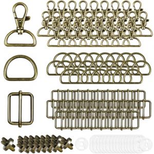 Mousqueton sac a Main 100 Pcs Sangle couture Boucles sac &agrave; dos, Mercerie couture accessoire,Mousqueton Pivotant Couture,Anneau sac a main, Attache sac,Pivotant Snap Crochets avec Aimant （Bronze 32MM） (wodemeilon, neuf)