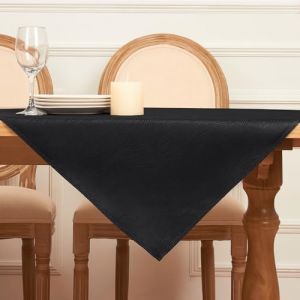 Softalker Nappe Carr&eacute;e 80x80 cm Anti Tache Ext&eacute;rieure Imperm&eacute;able - Motif Ondul&eacute; Jacquard Moderne Gris Fonc&eacute; - Tissu de Protection Table pour Jardin, No&euml;l, Anniversaire, F&ecirc;te, Mariage (Softalker, neuf)